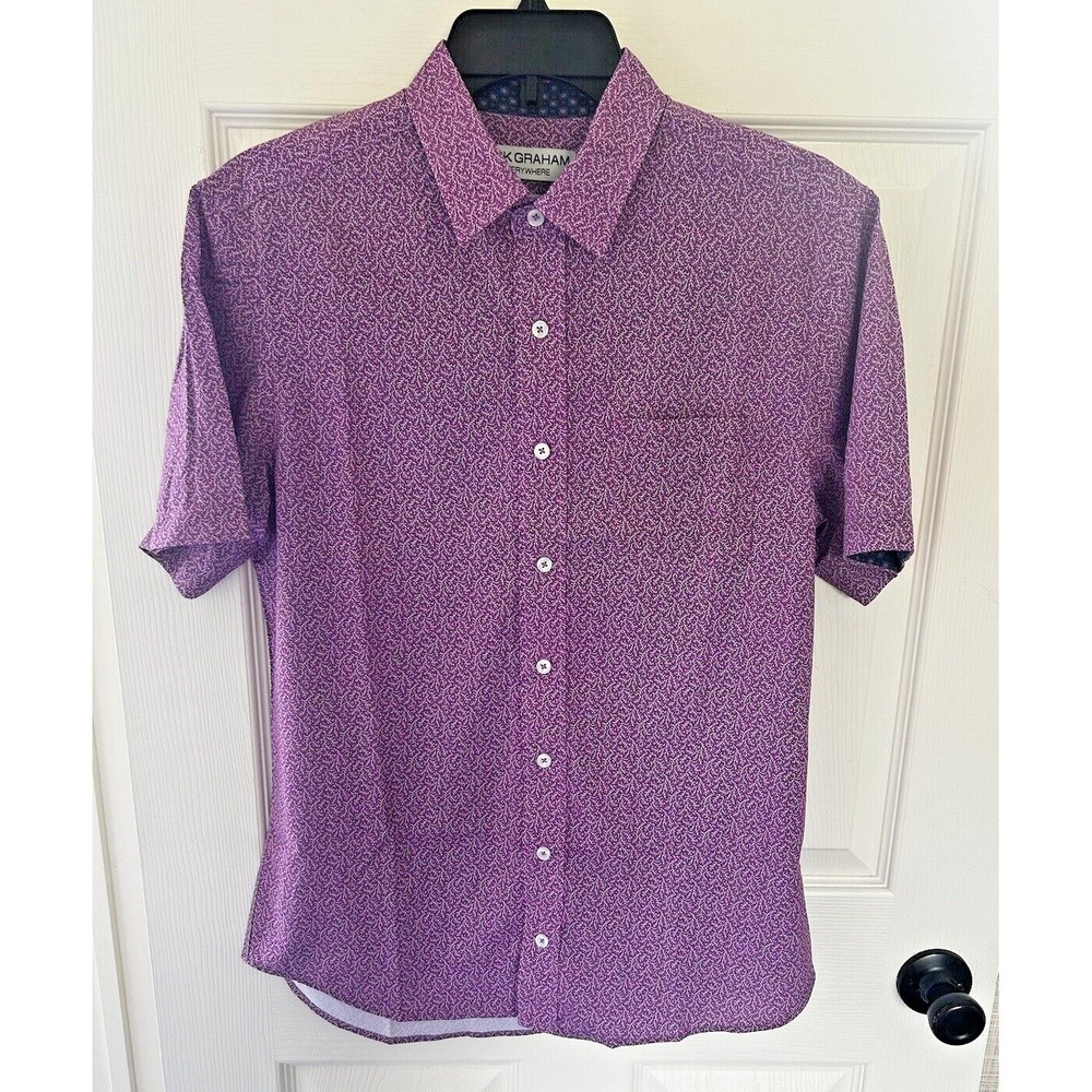 Nick Graham Everywhere Men's‎ Shirt Button Up Pink Design NWOT Small BxDD